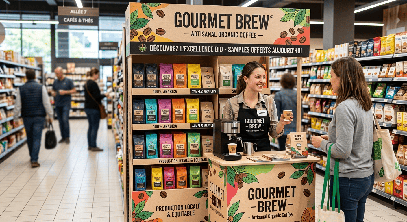 Stand PLV présentoir point de vente